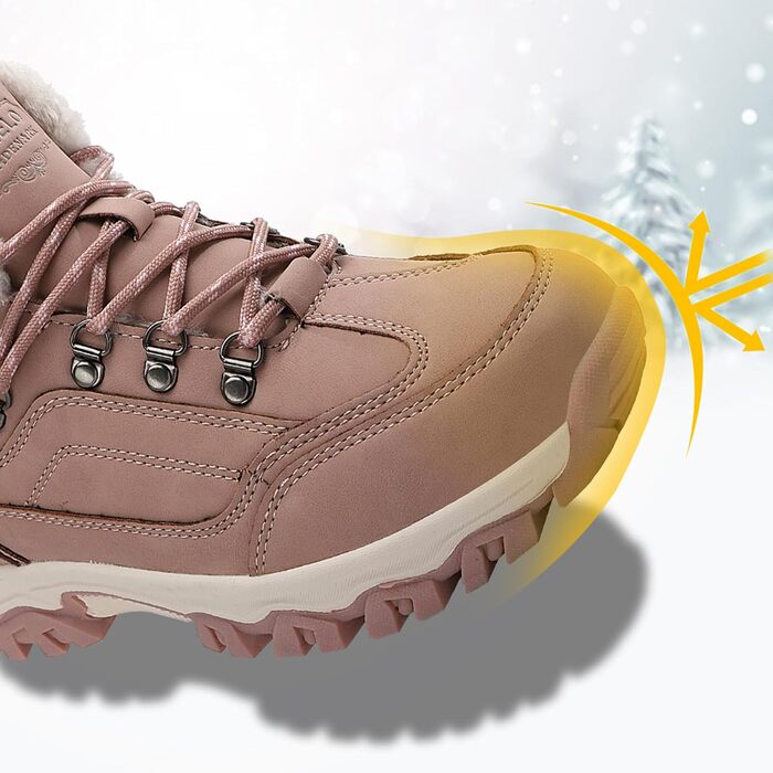 Зимові черевики жіночі TARELO, антиковзання, розмір 36-41, сірий