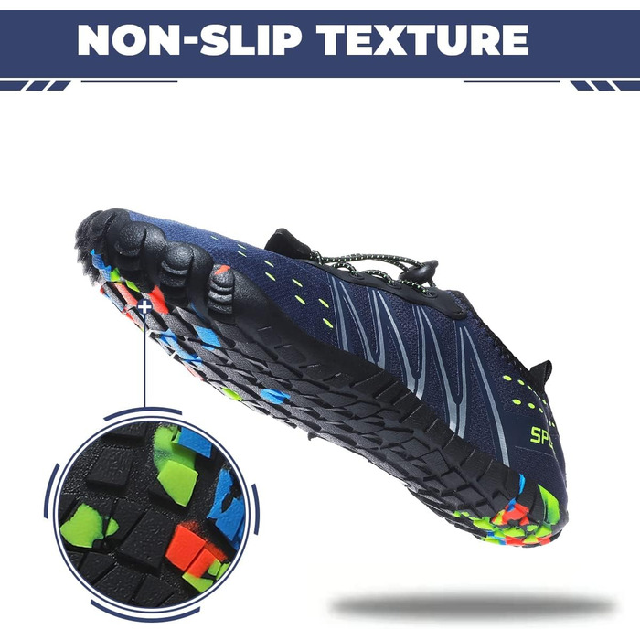 Чоботи для плавання Ziitop: чоловічі та жіночі, для пляжу, швидко сохнуть, з дренажними отворами. Ідеальні для каякінгу, фітнесу, трейлраннінгу та хайкінгу. Розміри 35-46.