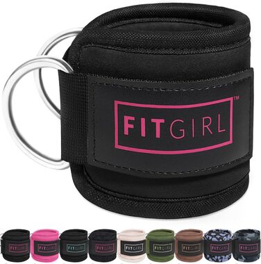 FITGIRL Манжети для щиколоток для тренажерів і резинок, для дому та спортзалу, для тренування сідниць, кікбеків, розгинання ніг, відведення стегна