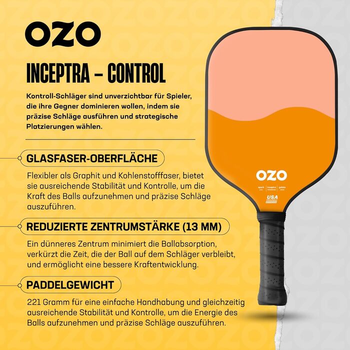 OZO ракетка для піклболу для початківців, контрольна