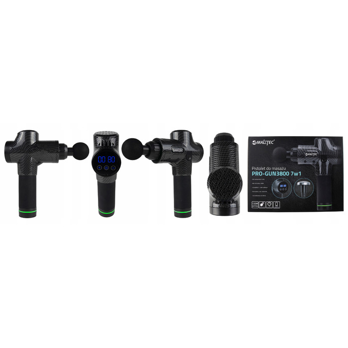Перкусійний масажер MalTec PRO-GUN3800 7в1