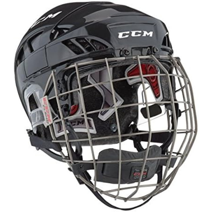 Хокейний шолом CCM Fitlite 80 Combo Senior, синьо-сріблястий, розмір L