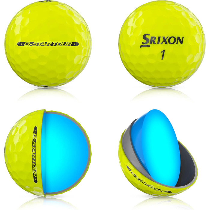 Гольф-м'ячі Srixon Q-Star Tour 5 2024 для дорослих, м'які, зі спіном, 12 шт. (4 коробки по 3) – аксесуари та подарунки для гольфу