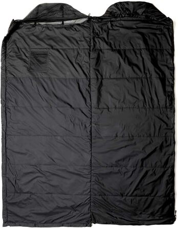 Сплячий мішок Snugpak Jungle Bag WGTE з вбудованою москітною сіткою - Легкий, гігієнічний спальний мішок та універсальний ковдр - для кемпінгу та експедицій у тропічних умовах (Чорний, права блискавка)