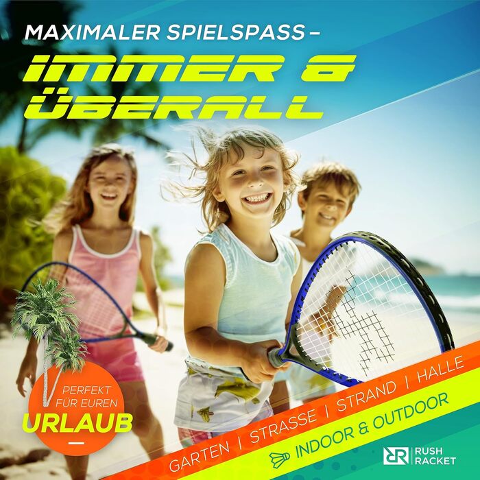 Набір для кросмінтону Rush Racket Junior, 2 ракетки, синій