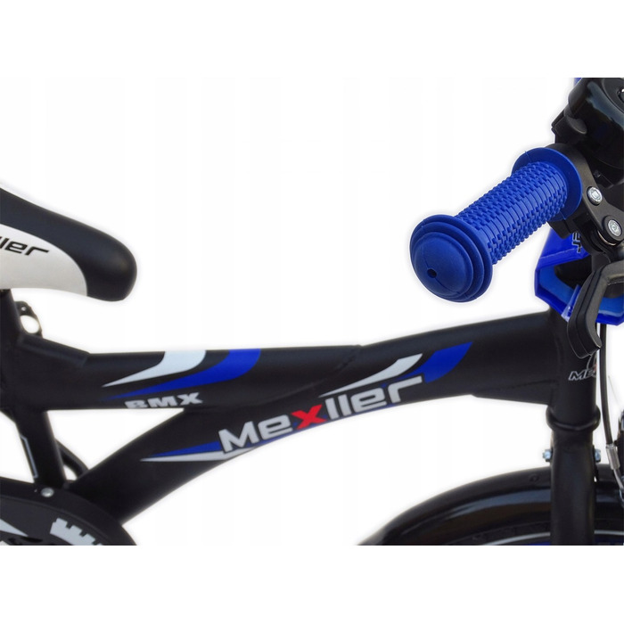 Дитячий велосипед Mexller BMX 20 дюймів, синій, з додатковими колесами