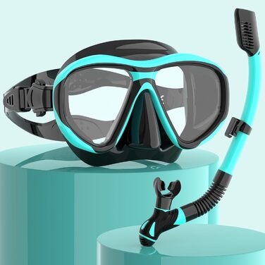 Набір для снорклінгу Findway для дорослих: маска з гартованого скла з антизапотіванням, антипротіканням і захистом від УФ, трубка для плавання, дайвінгу, снорклінгу для жінок і чоловіків