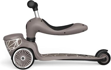 Біговел Scoot & Ride Highwaykick 1 Lifestyle з сидінням та контейнером (коричневі смуги)