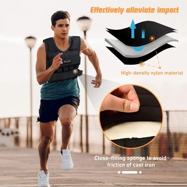 Утяжелитель 5BILLION FITNESS Monstervest (1-20 кг) для силових тренувань, чорний