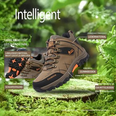 Черевики для хайкінгу чоловічі та жіночі, водонепроникні, туристичні черевики, outdoor взуття, зручні, легкі, для гори та кемпінгу, зелені (42 EU, хакі)