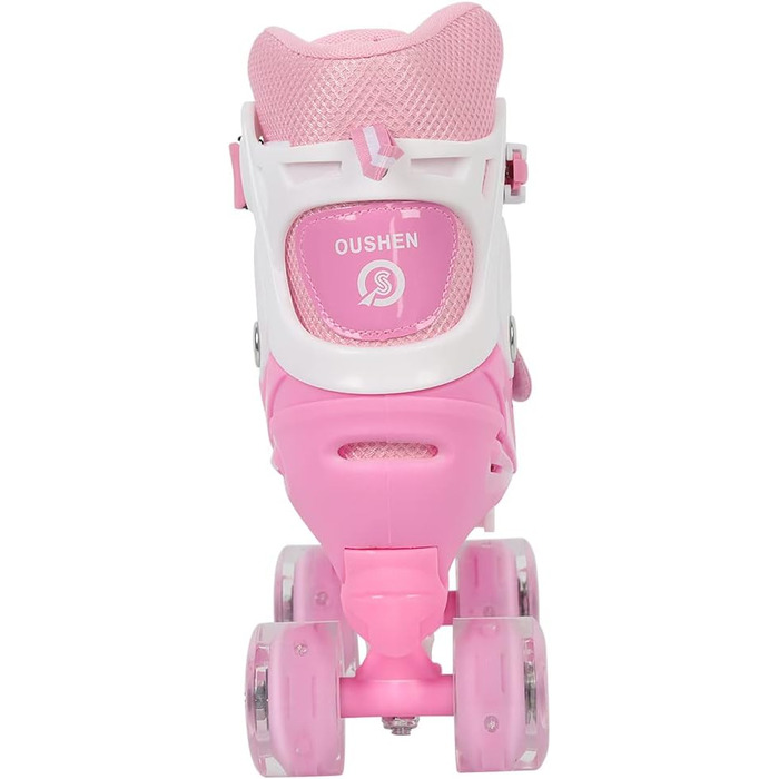 Дитячі ролики Supfine – регульовані, з підсвічуванням, розмір 31-38 (S/M), для дівчаток та хлопчиків, рожеві