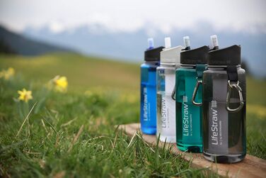 Пляшка-фільтр LifeStraw 1 л, пластикова, 2-ступенева, прозора