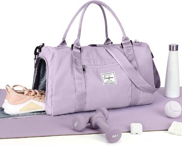 Спортивна сумка HYC00 для жінок та чоловіків, дорожня/гімнастична сумка з відділенням для мокрого одягу та взуття, сумка для плавання, йоги, тренувань, армійного стилю (зелений)