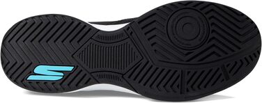 Жіночі кросівки для піклболу Skechers Viper Court Smash для залів та вулиці, Relaxed Fit, чорний/синій, розмір 36 EU