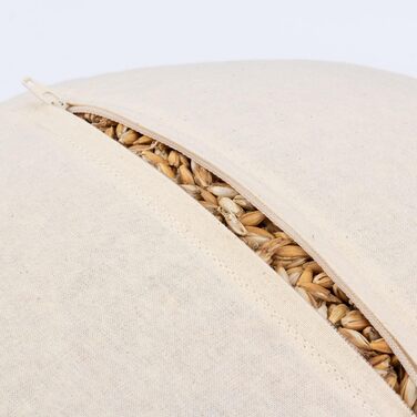 Подушка для медитації Bodhi Rondo ECO extra flat чорна: з органічною гречаною лузгою, бавовняний чохол, висота 15.5 см, з ручкою для перенесення