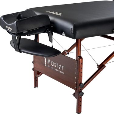 Складаний масажний стіл Master Massage Del Ray 76 см з підсвіткою, дерев'яний, чорний, для косметології, масажу та терапії