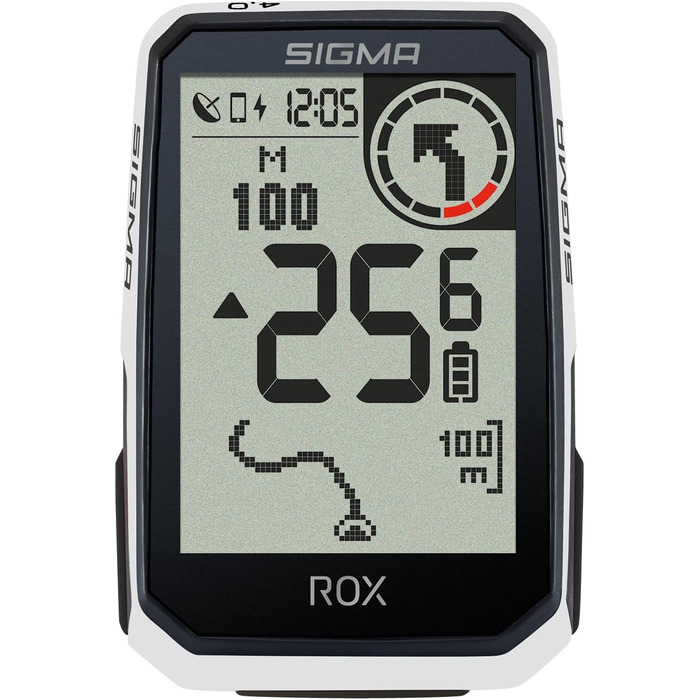Велокомп'ютер SIGMA ROX 4.0 Special Edition GPS бездротовий з навігацією та датчиком для електронного велосипеда (білий)