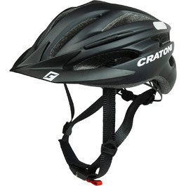 Велосипедний шолом Cratoni Pacer+ L-XL (58-62 см), чорний матовий з рефлектором