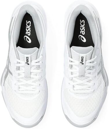 Жіноче спортивне взуття Asics Gel-Tactic 12 для залу, розмір 41.5 EU, білий та срібний