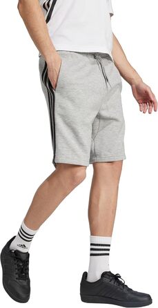 Чоловічі повсякденні шорти adidas Essentias French Terry 3-Stripes, темно-сірі (XS)