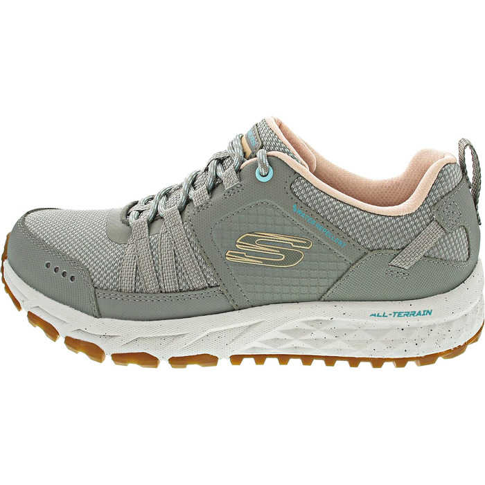 Черевики для активного відпочинку Skechers Escape Plan для жінок, 38 EU, оливковий колір, шкіра, сітка, світло-рожева окантовка