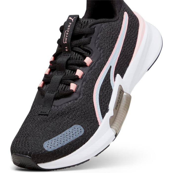 Жіночі футбольні бутси PUMA PWRFRAME TR 2 WN's (41 EU, чорний, корал, блакитний, білий)