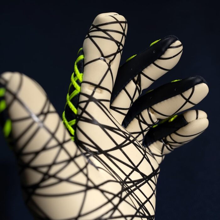Воротарські рукавички Uhlsport Prediction Ultragrip HN для дітей і дорослих, розмір 7, сині/білі/флуо-жовті