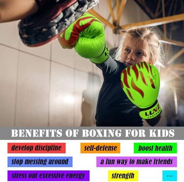 Дитячі боксерські рукавички Kinder Boxhandschuhe 6OZ/8OZ для MMA, Муай Тай, Кікбоксингу та тренувань з манекеном (3-16 років)