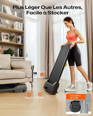 SYSURO Бігова доріжка, нахильний, 9% Walking Pad, складний, з 6-точковою амортизацією, компактний та тихий
