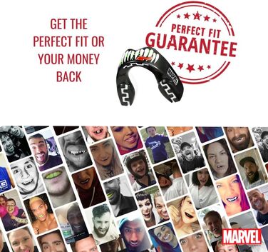 Захисна капа для рота Marvel Venom для дорослих і дітей, для контактних видів спорту: регбі, ММА, єдиноборства, кікбоксинг, дзюдо, хокей, бокс, юніорська (до 11 років), Venom