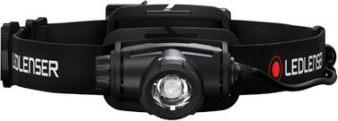 Ліхтар налобний Ledlenser H5 Core LED, 350 люмен, водонепроникний IP67, регульований, поворотний, з плавним регулюванням яскравості, 2xAA батарейки, дальність освітлення 160м, з батарейками
