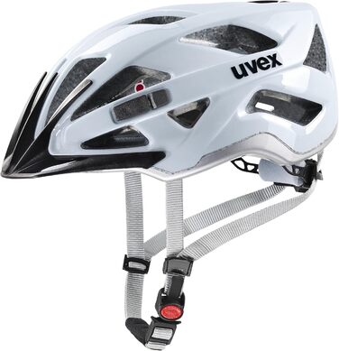 Велошолом Uvex Active для жінок і чоловіків, регульований, з можливістю LED-підсвітки, хмарно-сріблястий, розмір 56-60 см
