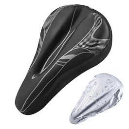 Покриття для велосипедного сидіння AUVSTAR з гелевою вставкою, дихаюче, преміум-якість, підходить для гірського велосипеда, потовщене, захист сидіння для чоловіків та жінок (сірий)