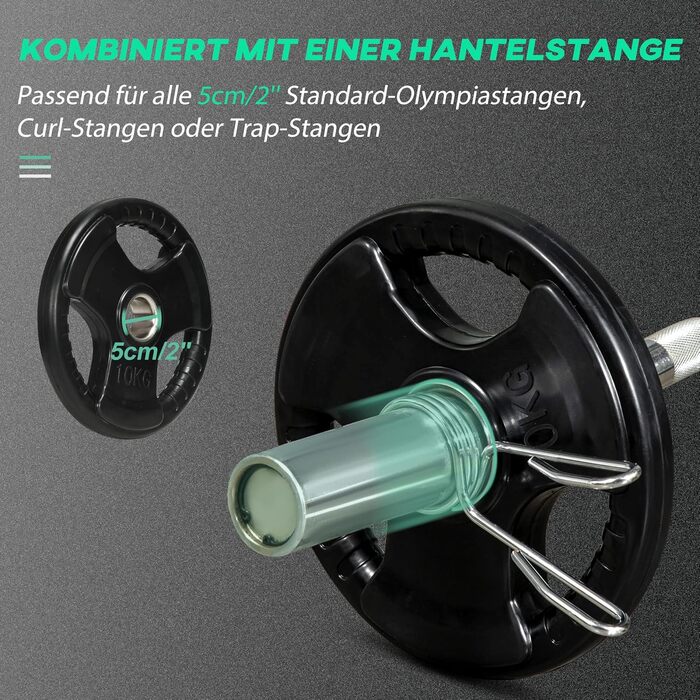 Олімпійські диски Tri-Grip 2 шт., гумові, 5 см, для штанги та силових тренувань