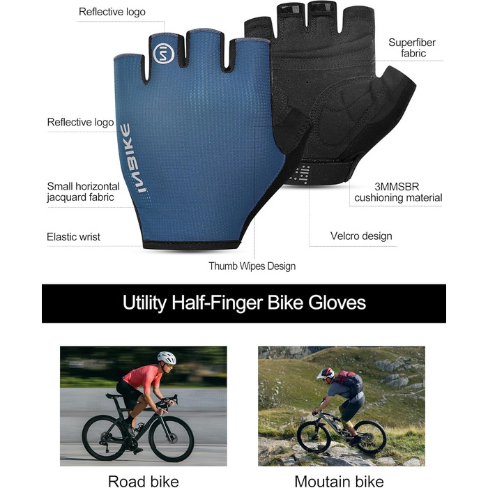 Велоперчатки INBIKE короткі, дихаючі для MTB, літні, 5 кольорів IHC219