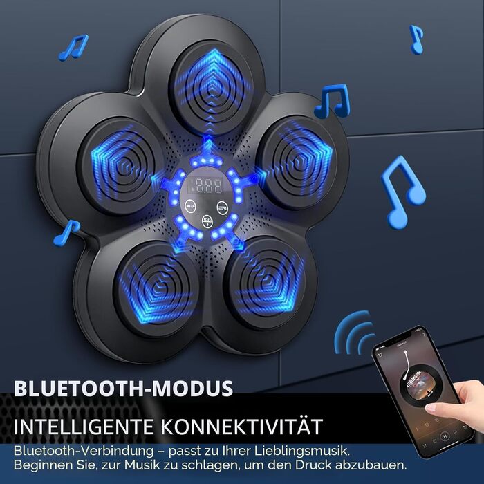 Боксерський тренажер з музикою Bluetooth портативний настінний електричний - подарунок для дітей та дорослих