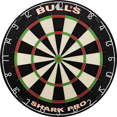 Професійна дартс-дошка Bull's Shark Pro з вбудованим дротом, без дроту, з монтажною системою, високоякісна мішень для дартсу