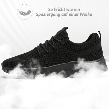 Чоловічі кросівки для бігу QIJGS: стильні та зручні для занять спортом та повсякденного носіння. Розмір 44 EU, колір чорний