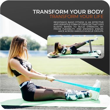 Фітнес-еластичні стрічки з 5 рівнями опору, латексні фітнес-стрічки для м'язів, Pilates, Yoga, тренувань вдома та в спортзалі, фіолетовий колір для різних рівнів опору (сірий)