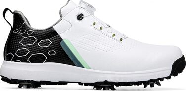 Жіночі гольф-туфлі зі шпильками, водонепроникні та легкі. Білий колір (41 EU, Чорний)