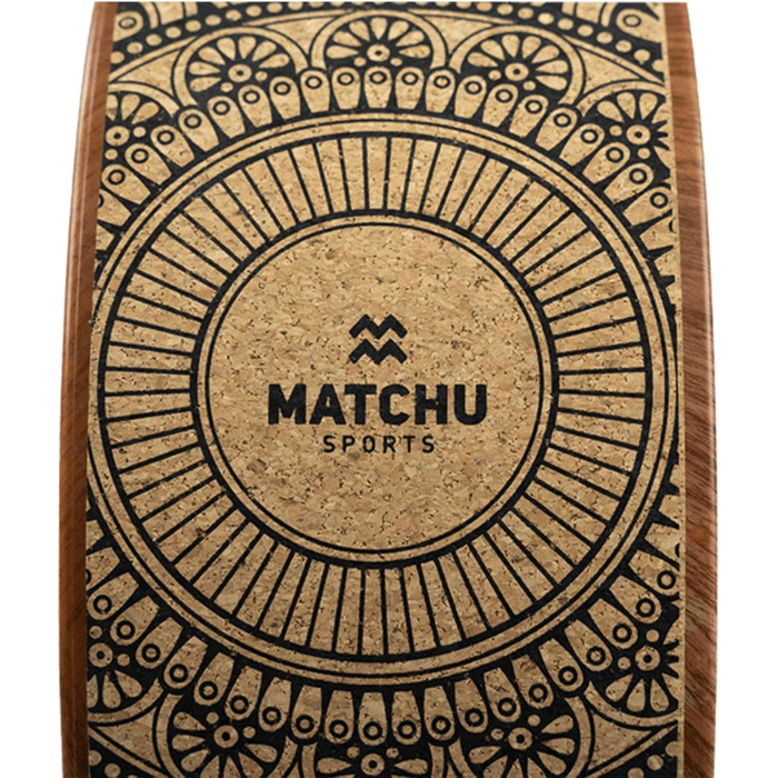 Колесо для йоги Matchu Sports Rad Yoga | 33x13 см, антиковзаюче, до 150 кг, коркове, коричневе