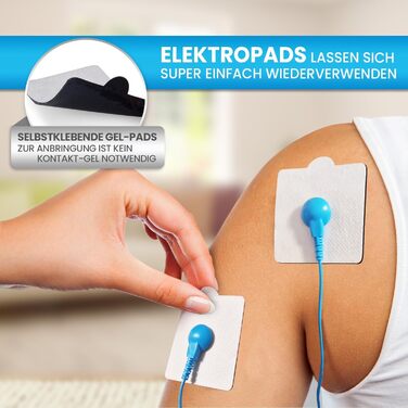 GRUNDIG TENS: Апарат для електростимуляції та знеболення - 50 програм, 16 рівнів інтенсивності, EMS для розслаблення м'язів, акумуляторний, медичний пристрій