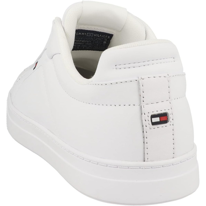 Чоловічі шкіряні кросівки Tommy Hilfiger Low Icon Court Leather Flag Essential, білі, розмір 44 EU