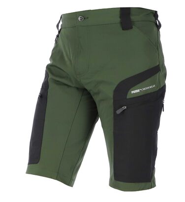 Чоловічі туристичні шорти PUMA Workwear Pro-One Adventure — посилений нейлон, 4-way stretch, з D-кільцем для трекінгу та аутдору, Olive (L)