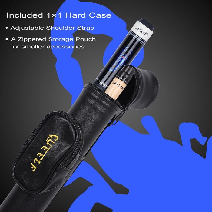 Більярдний кий Scorpion з канадського клена, 147,3 см, низька вага, професійний, 553-595 г