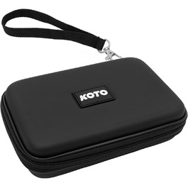 Дартс-кейс KOTO Dartwallet Eva Medium чорний, чохол для дротиків з блискавкою, логотип, футляр для дартсу