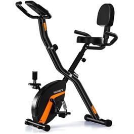 Складний велотренажер Heimtrainer 2025 з LCD-монітором та вимірюванням пульсу, максимальне навантаження 150/160 кг