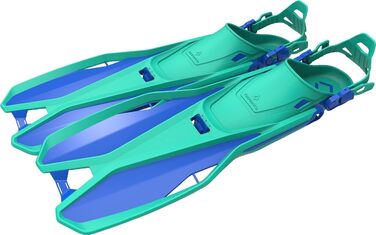 Ласти для плавання TECNOPRO F6 C Travel чоловічі, бірюзово-сині, розмір 39-41