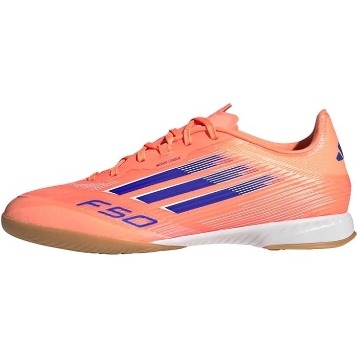 Бутси футбольні adidas F50 Club Messi для залу, 44 2/3 EU, Beam Orange/Lucid Blue/Cloud White