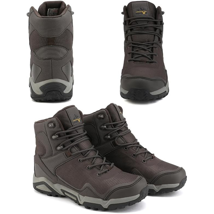 Чоловічі трекінгові черевики NORTIV 8, водонепроникні, для хайкінгу (44 EU, Коричневий)